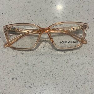 LV Glasses | No RX in Lenses | Clear Frame Glasses | Pink Frames with Gold